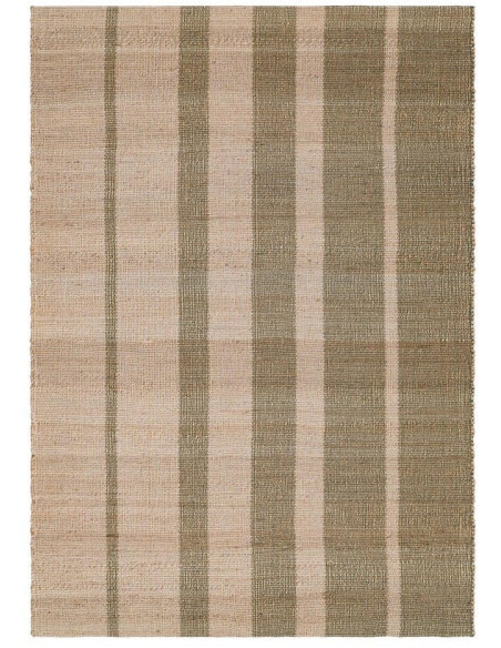 Tapis jute coton rayé naturel 200x300 cm Orvane