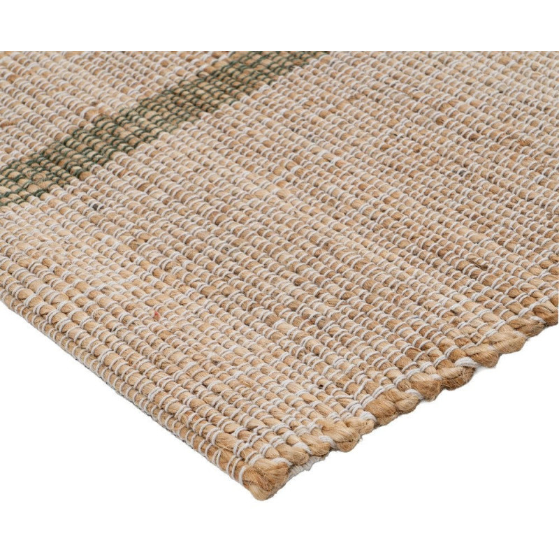 Tapis jute coton rayé naturel 200x300...