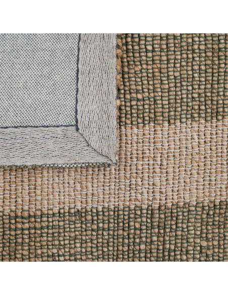 Tapis jute coton rayé naturel 200x300 cm Orvane