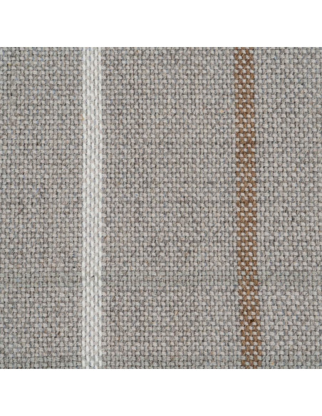 Tapis laine coton rayé gris beige 200x300 cm Mirelva