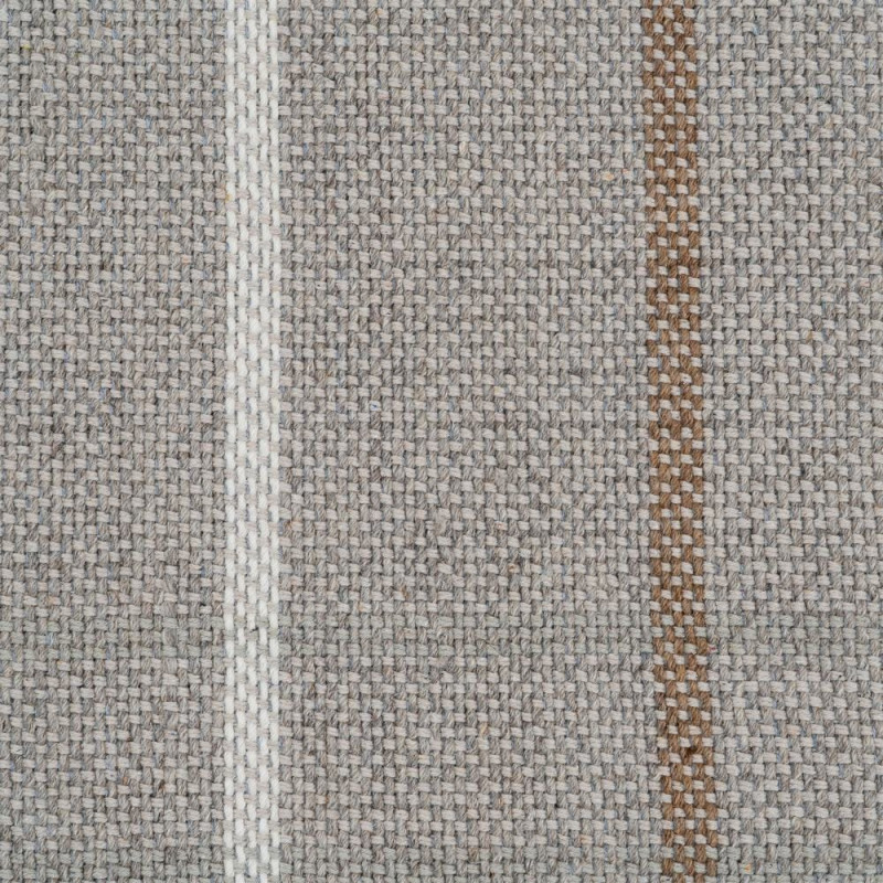 Tapis laine coton rayé gris beige...