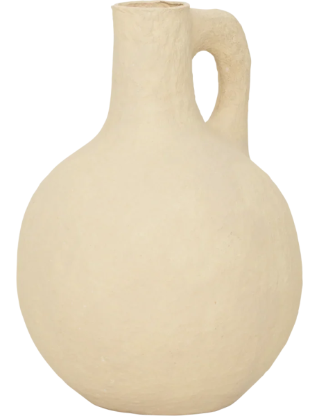 Vase décoratif coton mâché sable 43 cm Gigi