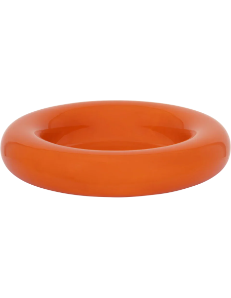 Grand saladier en céramique orange 36 cm Lou