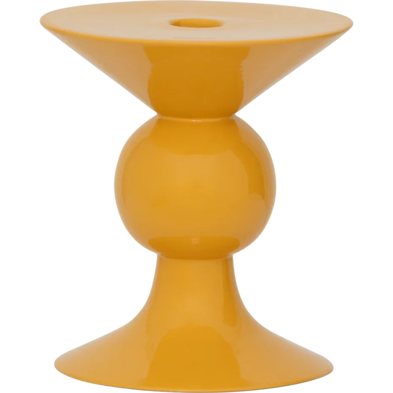 Bougeoir céramique orange doré 15 cm...