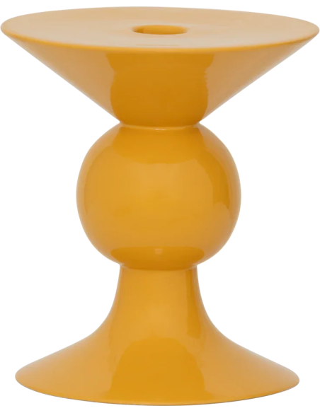 Bougeoir céramique orange doré 15 cm Goba
