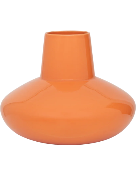 Grand vase céramique orange nectarine Ø 43 x 28 cm Salix