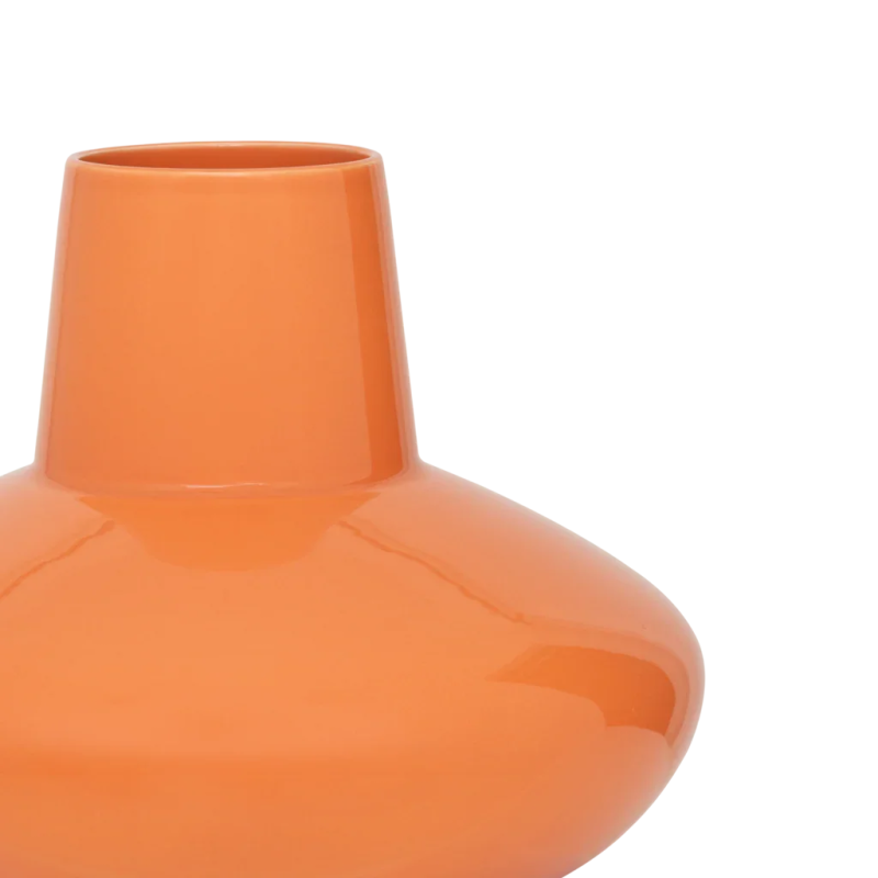 Grand vase céramique orange nectarine...