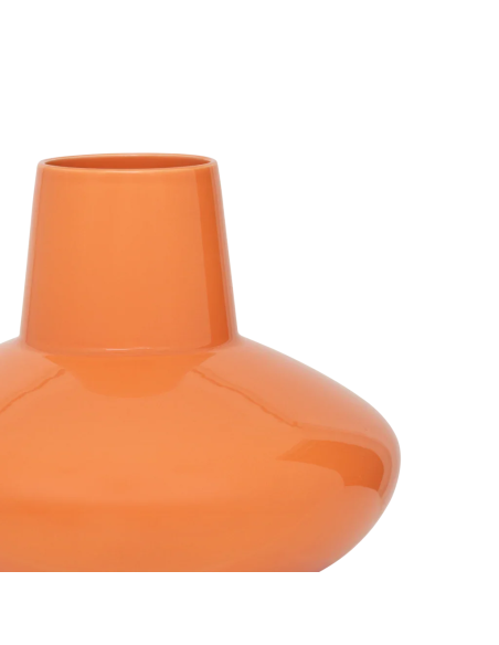 Grand vase céramique orange nectarine Ø 43 x 28 cm Salix