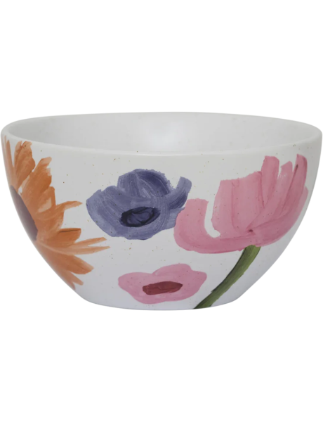 Bol céramique fleuri peint main 15 cm Hanako