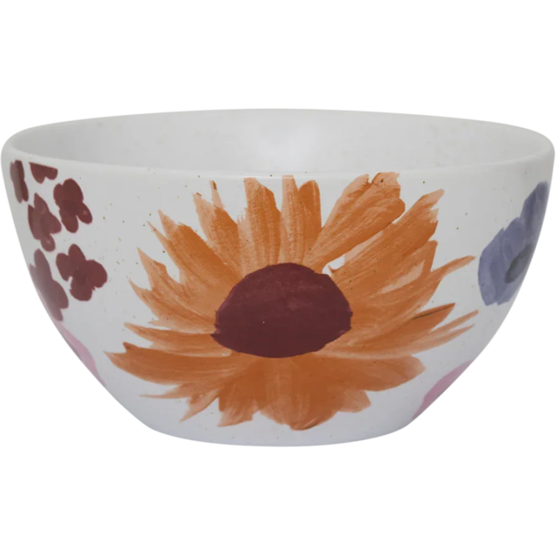Bol céramique fleuri peint main 15 cm...