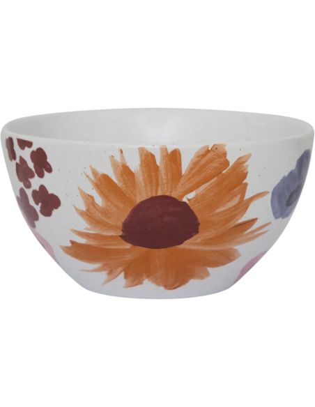 Bol céramique fleuri peint main 15 cm Hanako