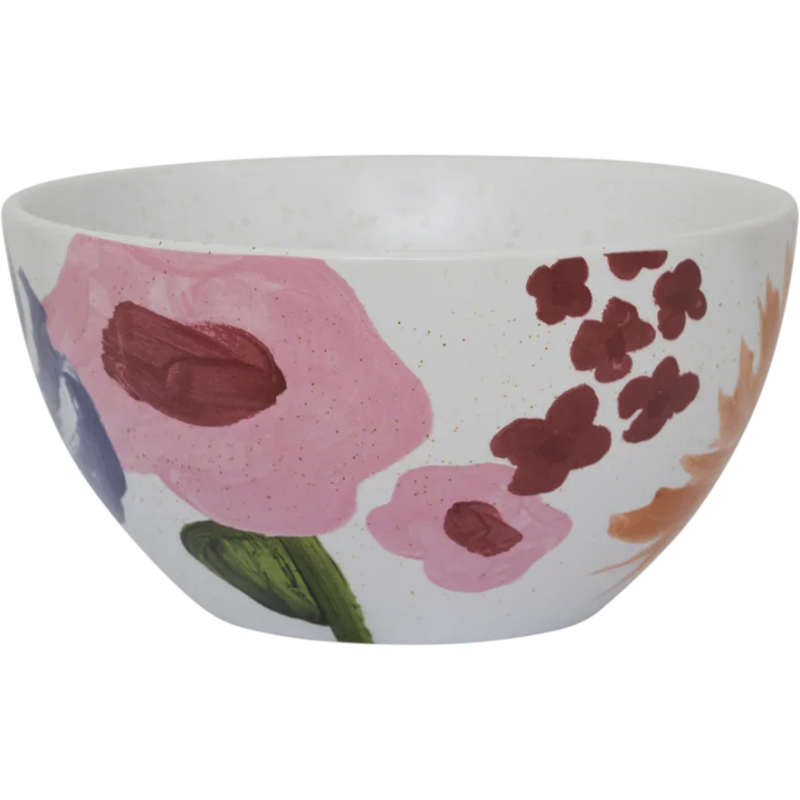 Bol céramique fleuri peint main 15 cm...