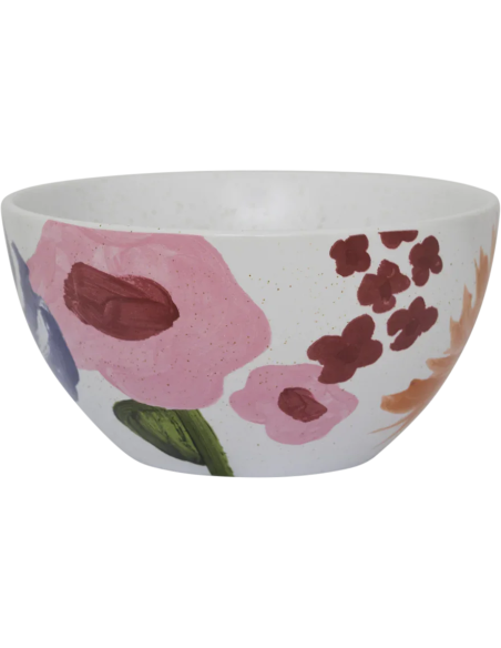 Bol céramique fleuri peint main 15 cm Hanako