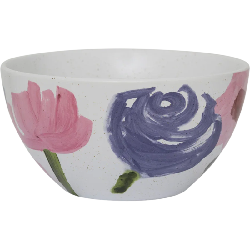 Bol céramique fleuri peint main 15 cm...