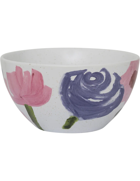 Bol céramique fleuri peint main 15 cm Hanako