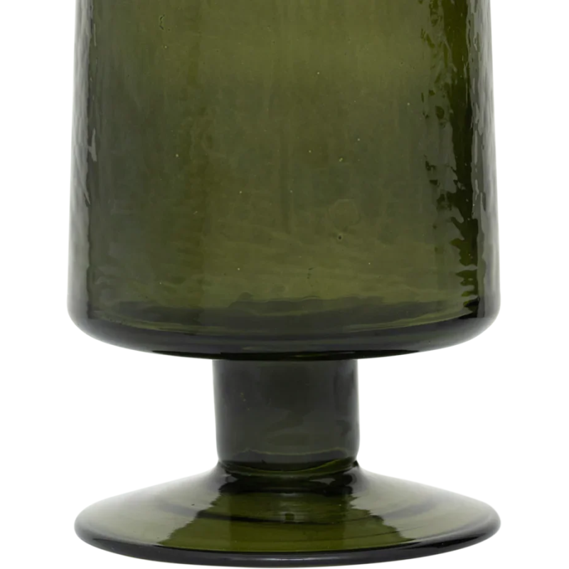 Verre à vin martelé vert en verre...