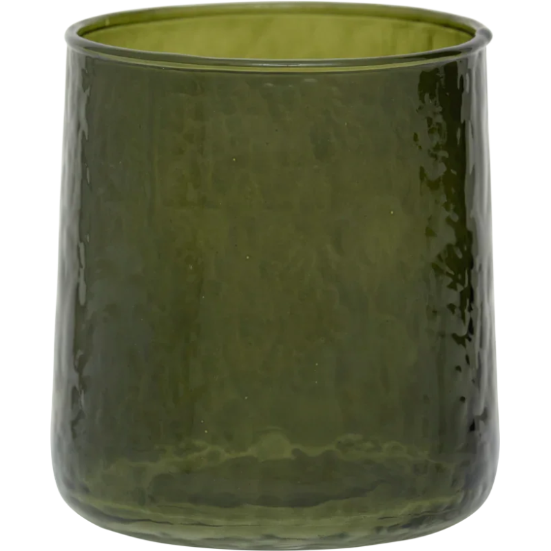 Gobelet martelé vert en verre recyclé...