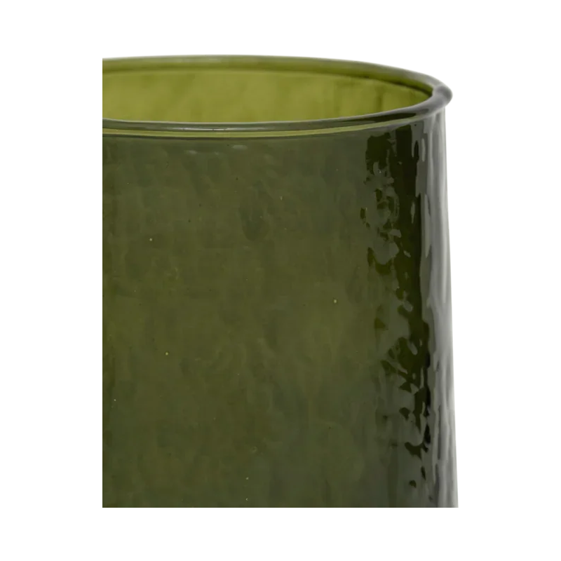 Gobelet martelé vert en verre recyclé...