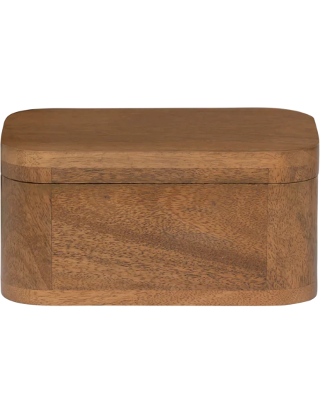 Boîte à bijoux en bois de manguier brun doré 20x13,5x10 cm Gulda