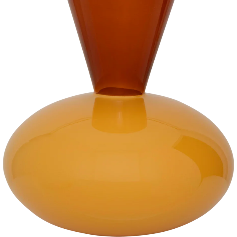Vase à fleurs orange en verre recyclé...