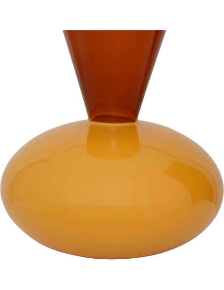 Vase à fleurs orange en verre recyclé Ø27x32 cm Zinhle