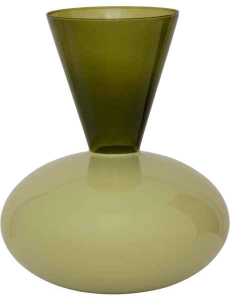 Vase vert en verre recyclé Ø27x32 cm Zinhle