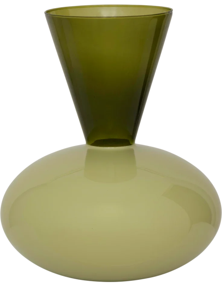 Vase vert en verre recyclé Ø27x32 cm Zinhle