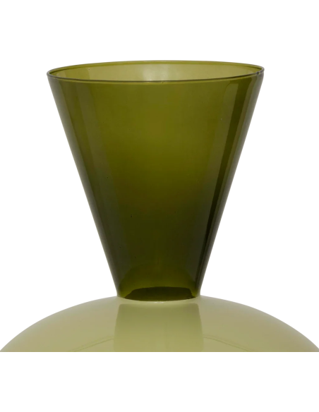 Vase vert en verre recyclé Ø27x32 cm Zinhle