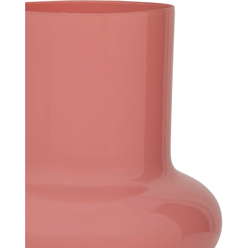 Vase rose poudré en verre recyclé...