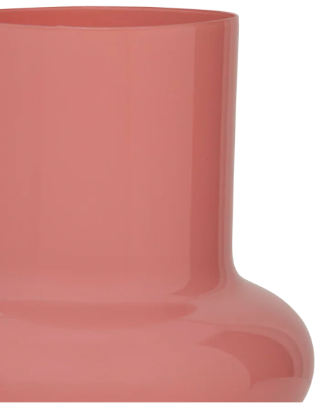 Vase rose poudré en verre recyclé Ø27,5x25 cm Sipho