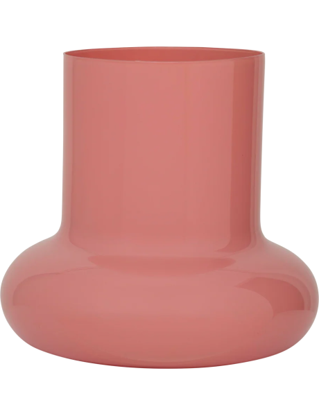 Vase rose poudré en verre recyclé Ø27,5x25 cm Sipho