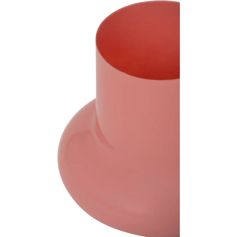 Vase rose poudré en verre recyclé...