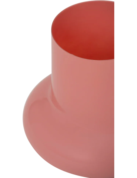 Vase rose poudré en verre recyclé Ø27,5x25 cm Sipho