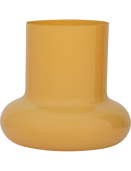 Vase jaune doré en verre recyclé Sipho