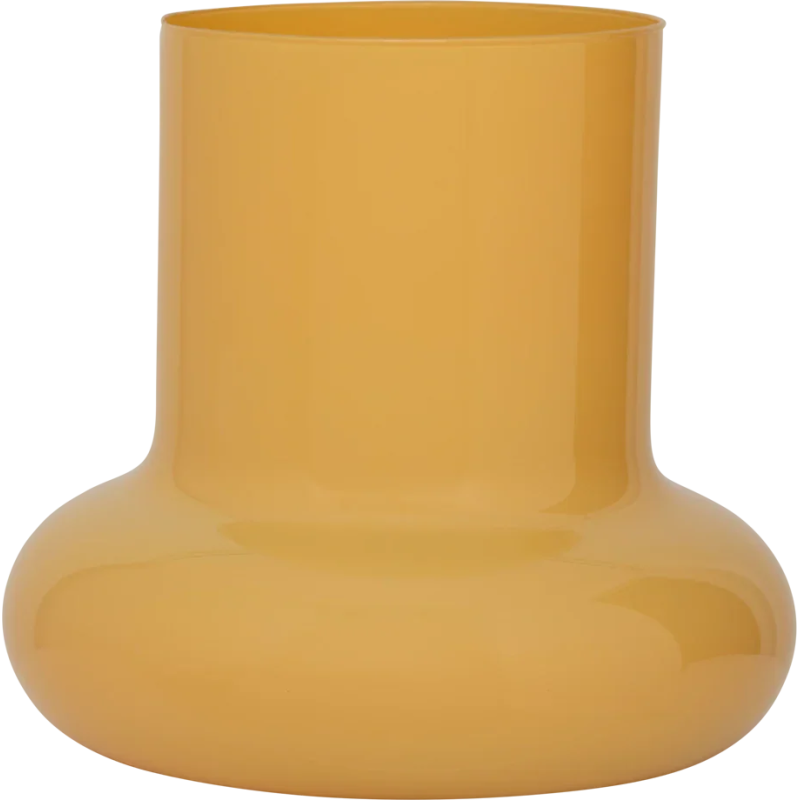 Vase jaune doré en verre recyclé Sipho