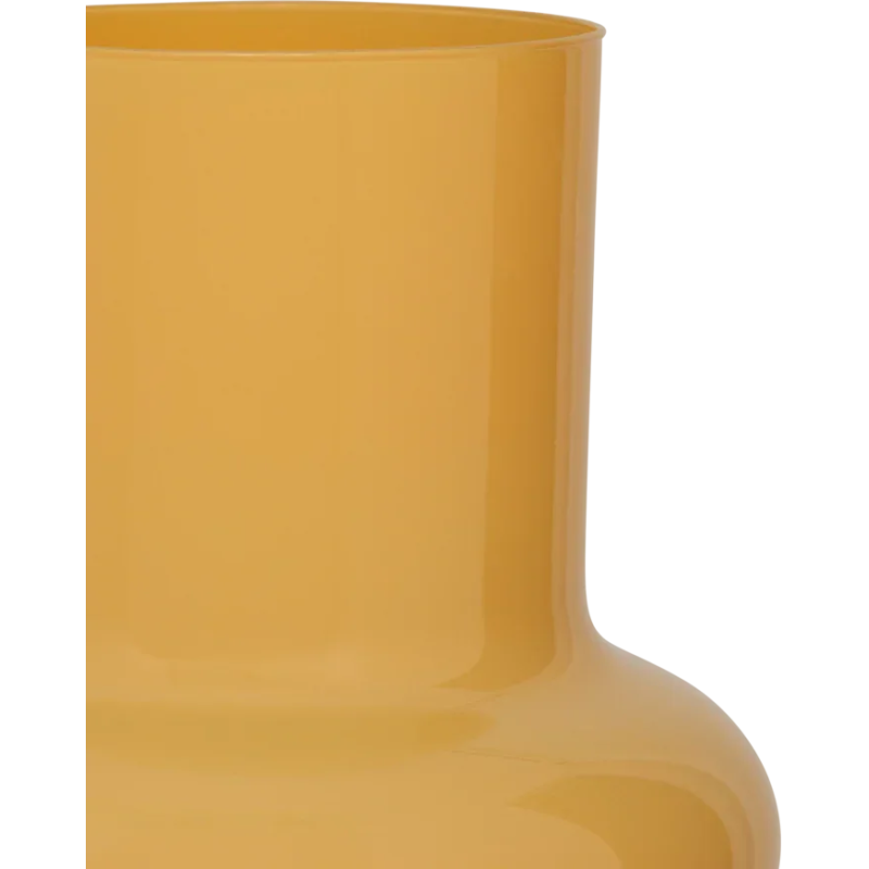 Vase jaune doré en verre recyclé Sipho