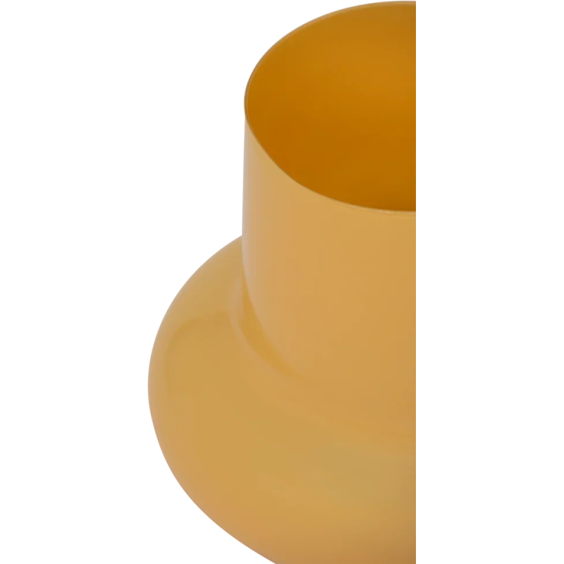 Vase jaune doré en verre recyclé Sipho