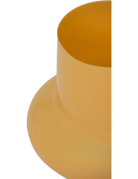 Vase jaune doré en verre recyclé Sipho