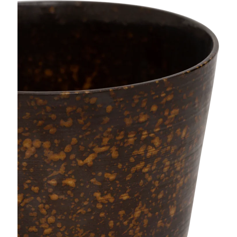 Cache-pot céramique marron moucheté...