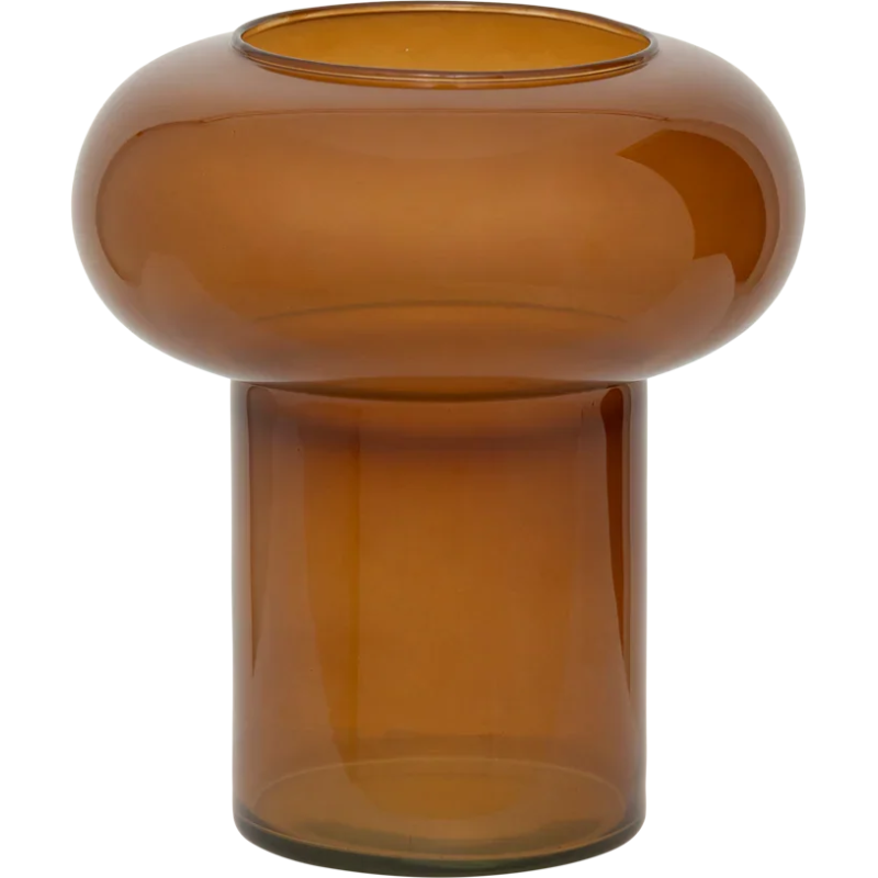 Vase en verre recyclé ambré Ø21x23 cm...