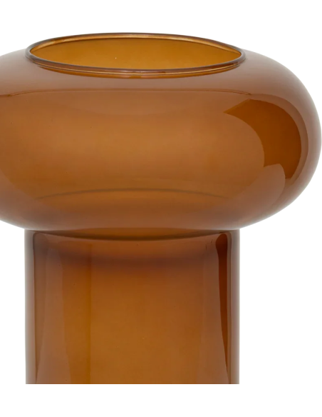 Vase en verre recyclé ambré Ø21x23 cm Havva