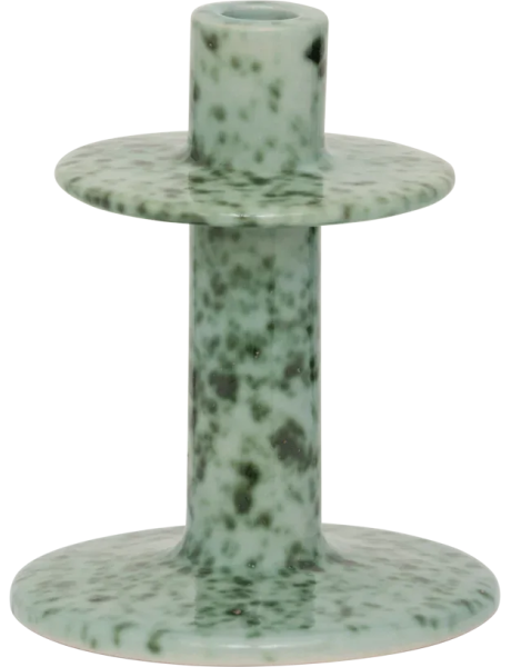 Bougeoir céramique vert écume 18 cm Aiden