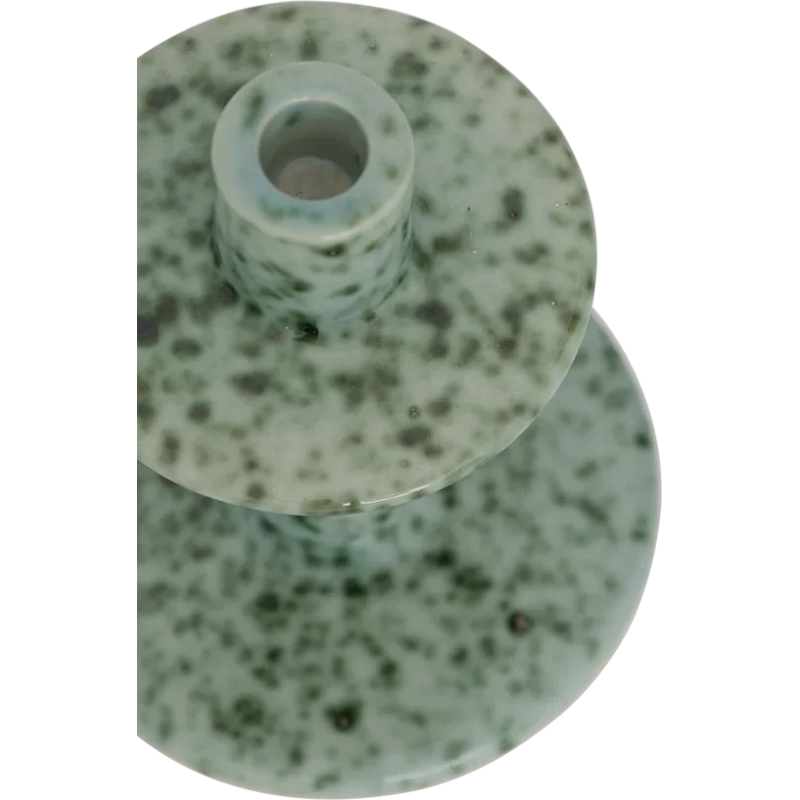 Bougeoir céramique vert écume 18 cm...