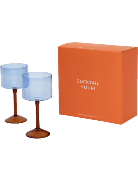 Lot de 2 verres à gin tonic en coffret Cocktail Hour !