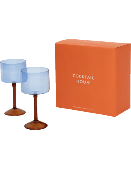 Lot de 2 verres à gin tonic en coffret Cocktail Hour !