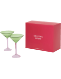 Lot de 2 verres à martini en coffret Cocktail Hour !