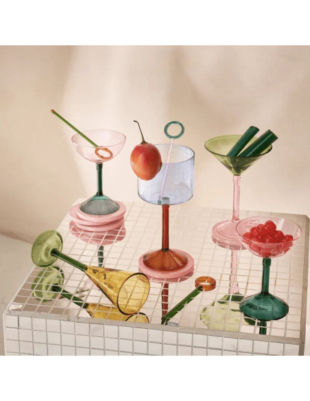 Lot de 2 verres à martini en coffret Cocktail Hour !