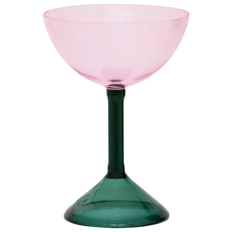 Verres coupe cocktail rose et vert...