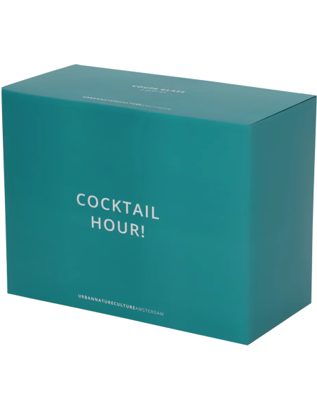 Verres coupe cocktail rose et vert borosilicate Ø11x15 cm lot de 2 Cocktail Hour !