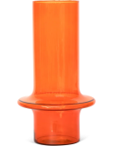 Vase cylindrique orange en verre recyclé Ø17x31 cm Yolk